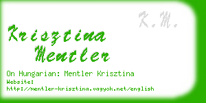 krisztina mentler business card